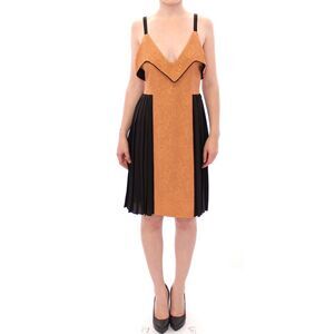 FILOS Black Bronze Silk Sleeveless Above Sheath Women's Dress